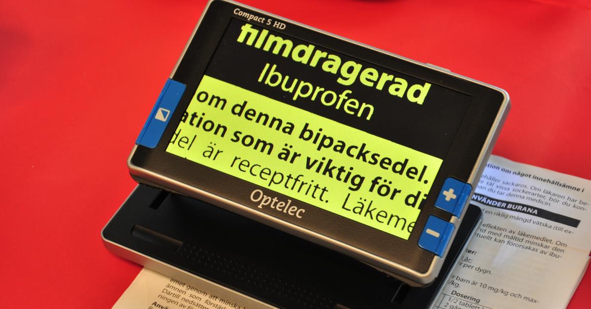 En apparat som läser upp recept