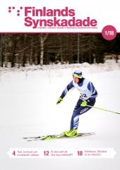 Pärmbild. Ung man åker längdskidor med fart.